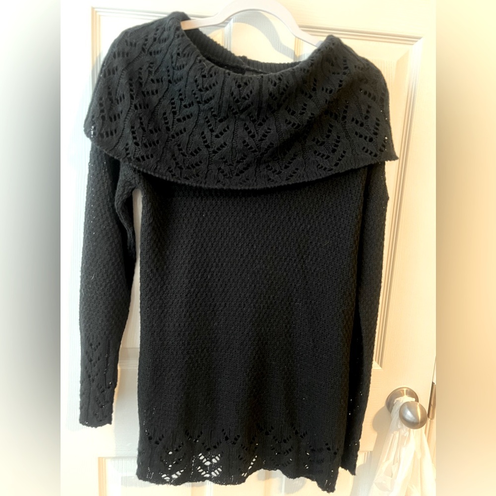 Elegant Black Knit Sweater